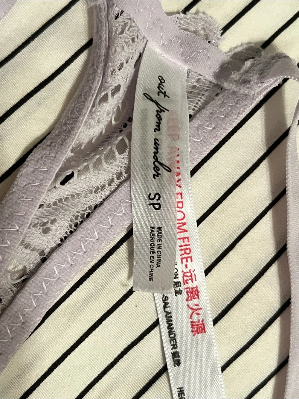 NWT Urban Outfitters Lavender Lace Thong with a High Cut Leg, Size S